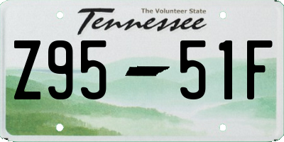 TN license plate Z9551F