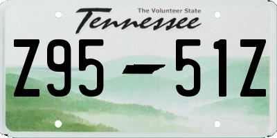 TN license plate Z9551Z