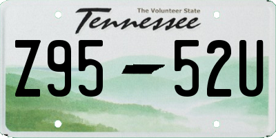 TN license plate Z9552U