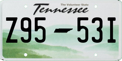 TN license plate Z9553I
