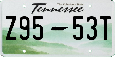 TN license plate Z9553T