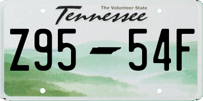 TN license plate Z9554F