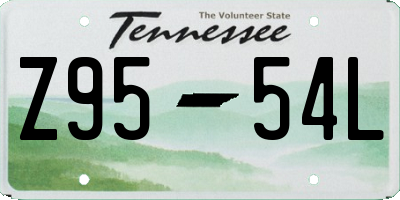 TN license plate Z9554L