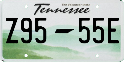 TN license plate Z9555E