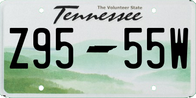 TN license plate Z9555W