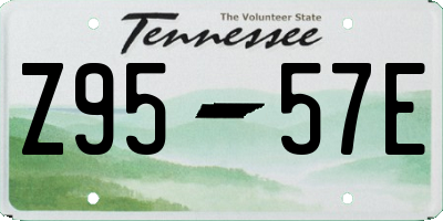 TN license plate Z9557E