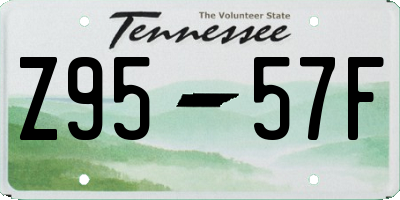 TN license plate Z9557F