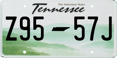 TN license plate Z9557J
