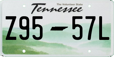 TN license plate Z9557L