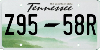 TN license plate Z9558R