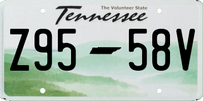 TN license plate Z9558V