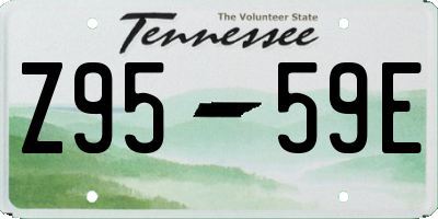 TN license plate Z9559E