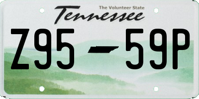TN license plate Z9559P