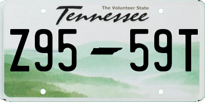 TN license plate Z9559T