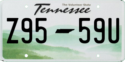 TN license plate Z9559U