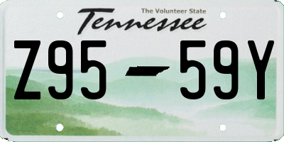 TN license plate Z9559Y