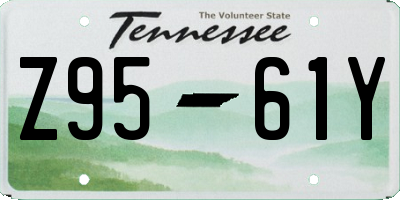 TN license plate Z9561Y