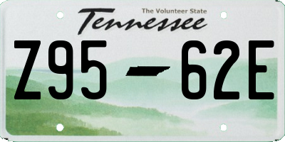 TN license plate Z9562E