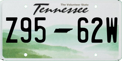TN license plate Z9562W