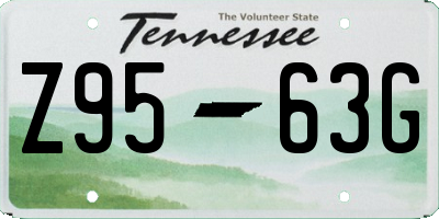 TN license plate Z9563G