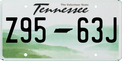TN license plate Z9563J