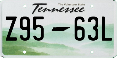 TN license plate Z9563L