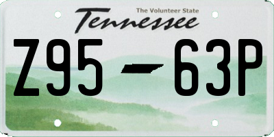 TN license plate Z9563P