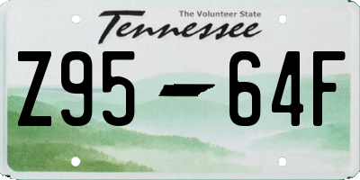TN license plate Z9564F