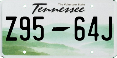 TN license plate Z9564J