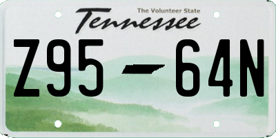 TN license plate Z9564N