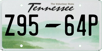 TN license plate Z9564P