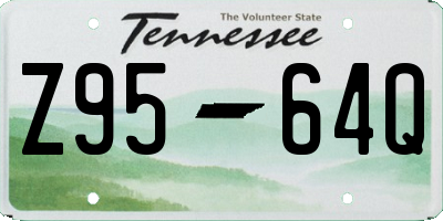 TN license plate Z9564Q