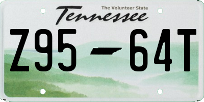TN license plate Z9564T