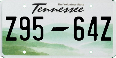 TN license plate Z9564Z