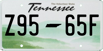 TN license plate Z9565F