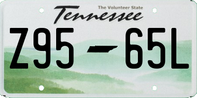 TN license plate Z9565L
