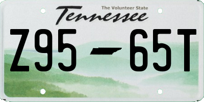 TN license plate Z9565T