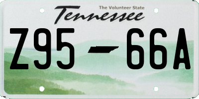 TN license plate Z9566A