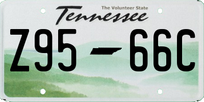 TN license plate Z9566C