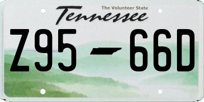 TN license plate Z9566D