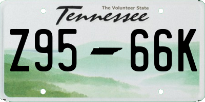 TN license plate Z9566K