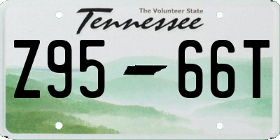 TN license plate Z9566T