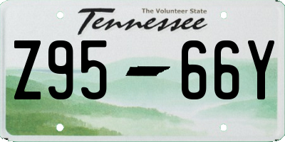 TN license plate Z9566Y