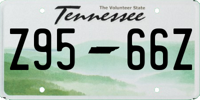 TN license plate Z9566Z
