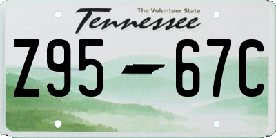 TN license plate Z9567C