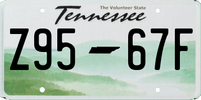 TN license plate Z9567F