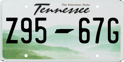 TN license plate Z9567G