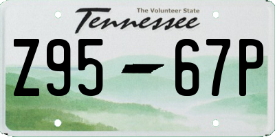 TN license plate Z9567P