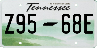 TN license plate Z9568E