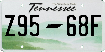 TN license plate Z9568F